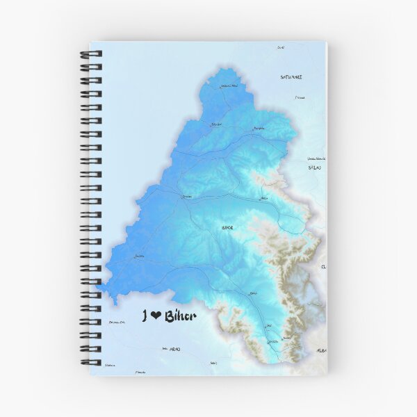 Item preview, Bihor County Map, România designed and sold by maptheclouds.