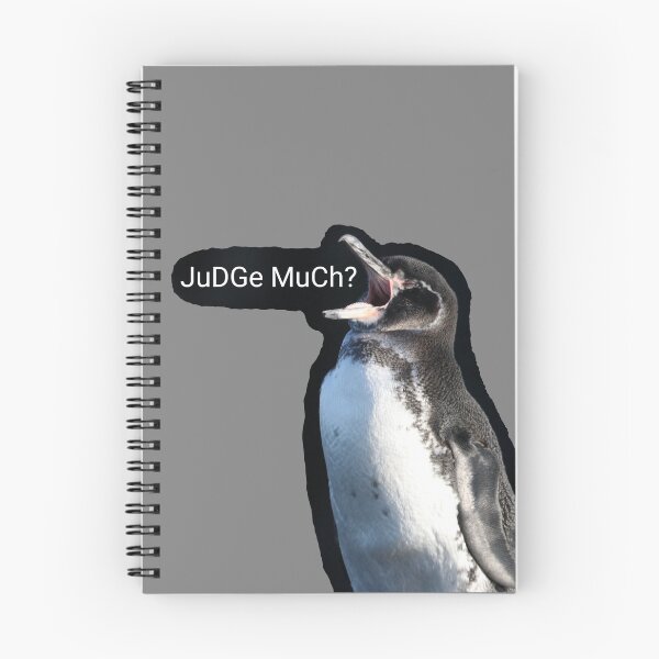 Artikelvorschau, Galapagos Penguin questions your judgements (Grey #808080 background) entworfen und verkauft von SBPenguins.