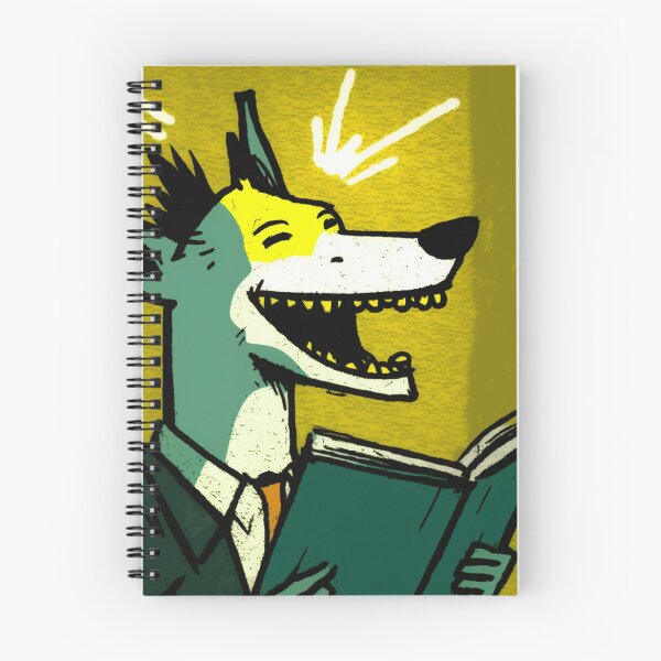 Item preview, Laughing dog reading green book designed and sold by NxtGenArt.