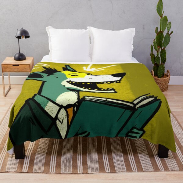 Item preview, Laughing dog reading green book designed and sold by NxtGenArt.