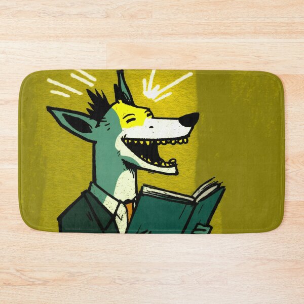 Item preview, Laughing dog reading green book designed and sold by NxtGenArt.