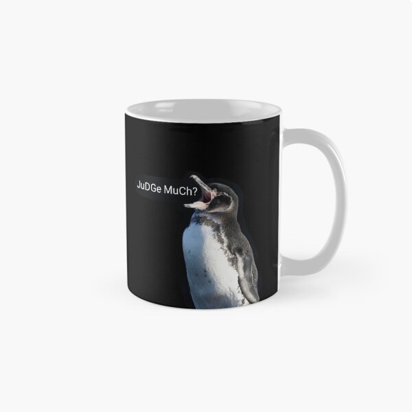 Item preview, Galapagos Penguin questions your judgements (Black background) designed and sold by SBPenguins.