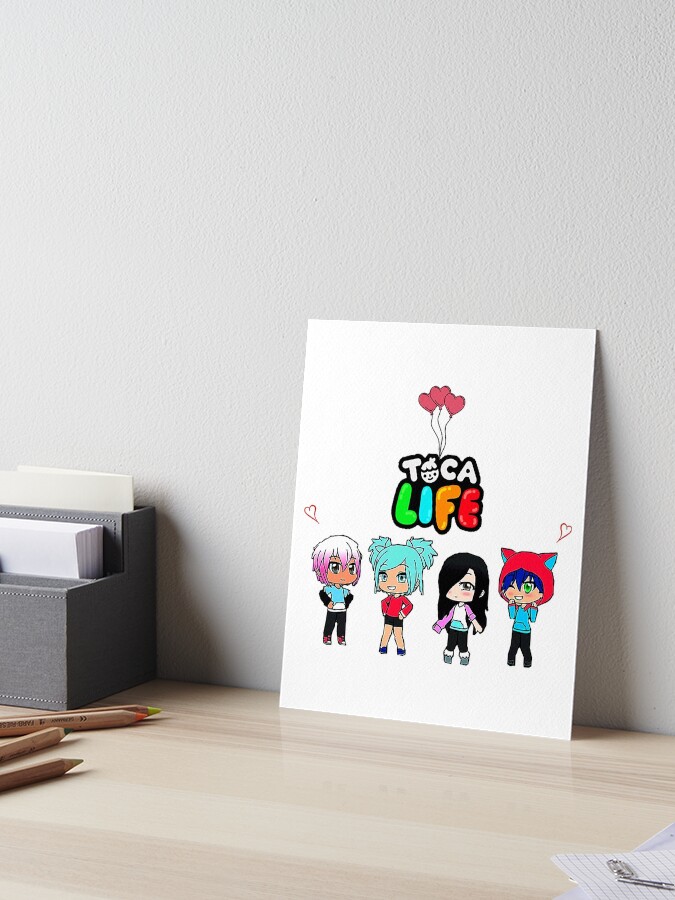 toca boca et gacha life Art Board Print for Sale by GeminiMoonA