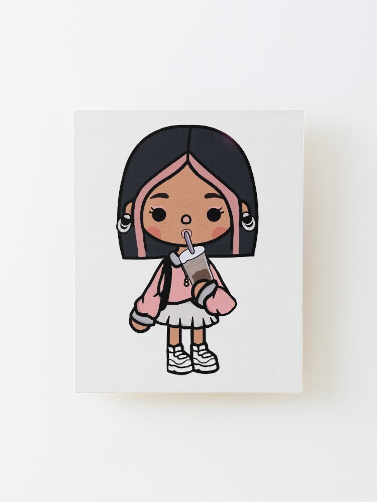 toca boca and gacha life | Mounted Print