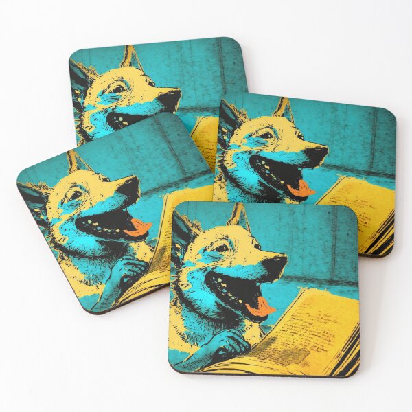 Item preview, Laughing dog reading newspaper designed and sold by NxtGenArt.