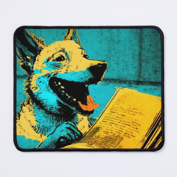 Item preview, Laughing dog reading newspaper designed and sold by NxtGenArt.
