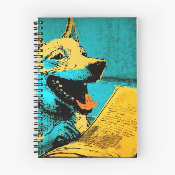 Item preview, Laughing dog reading newspaper designed and sold by NxtGenArt.
