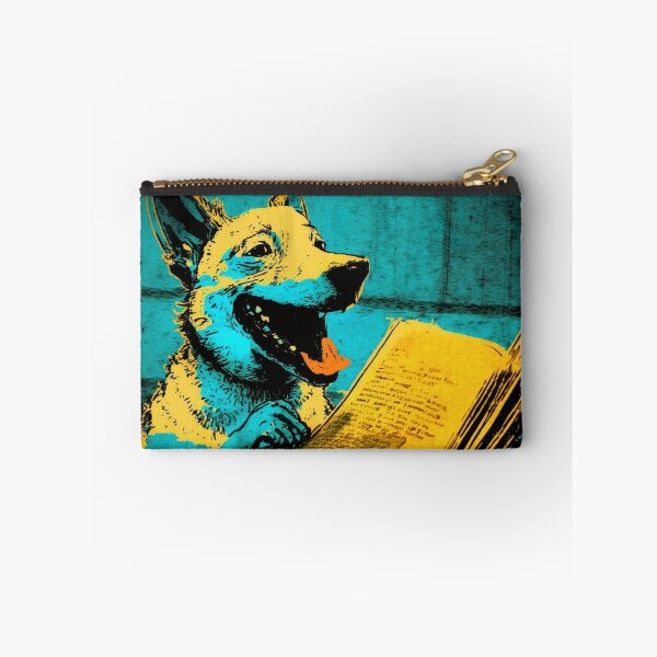 Item preview, Laughing dog reading newspaper designed and sold by NxtGenArt.