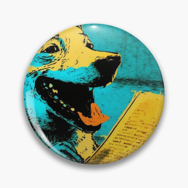 Item preview, Laughing dog reading newspaper designed and sold by NxtGenArt.