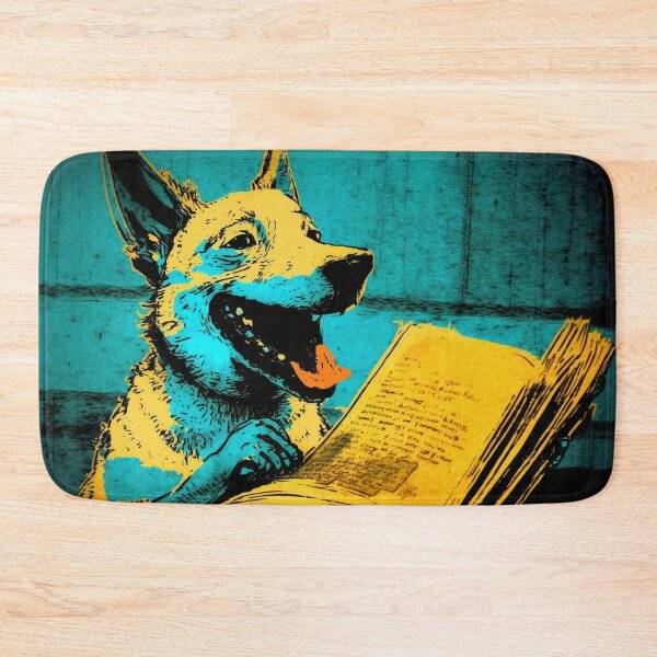 Item preview, Laughing dog reading newspaper designed and sold by NxtGenArt.