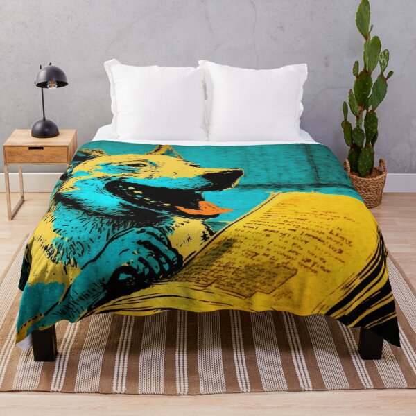 Item preview, Laughing dog reading newspaper designed and sold by NxtGenArt.