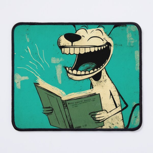 Item preview, Laughing dog reading very funny book designed and sold by NxtGenArt.