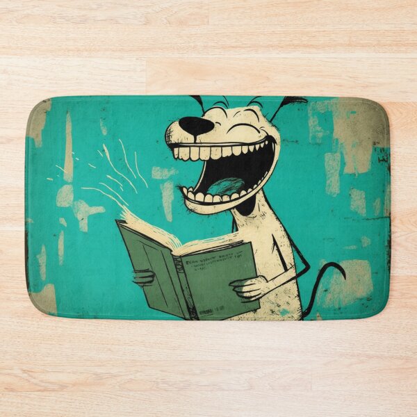 Item preview, Laughing dog reading very funny book designed and sold by NxtGenArt.