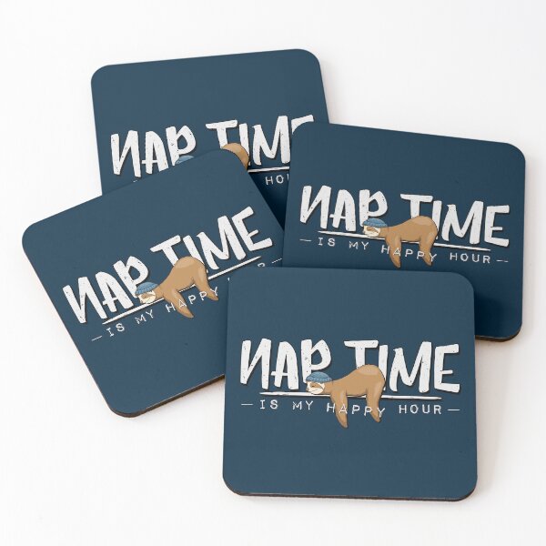 Item preview, Nap Time Is My Happy Hour Chill Out Lazy Sloth designed and sold by Skizzenmonster.