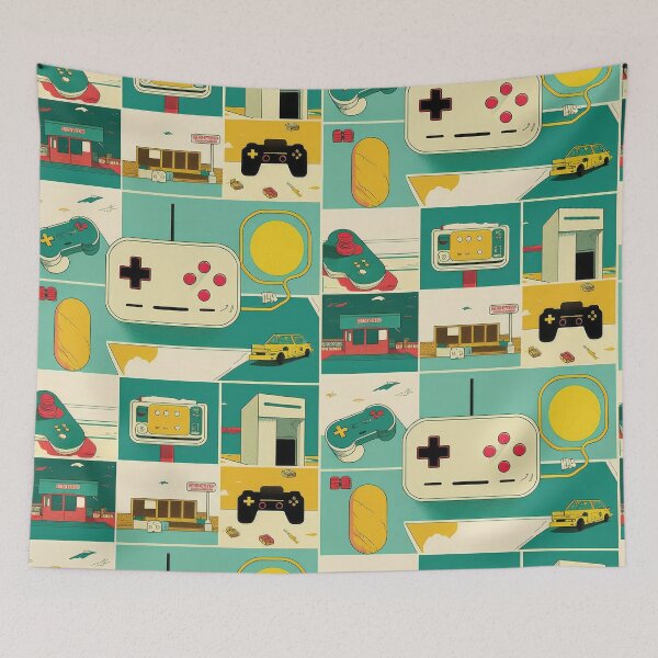 Item preview, Video Games Retro Pattern Design designed and sold by aiko-art.