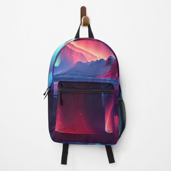 Item preview, Colorful northern light aurora, borealis with red and blue flames over the sky designed and sold by anytka.