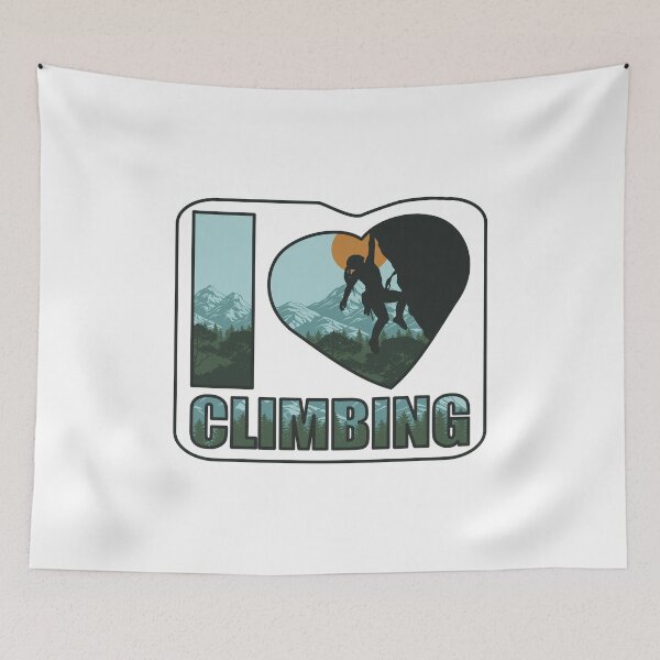 Item preview, Climbing Hiking Shirt - I Love Climbing designed and sold by strokli.
