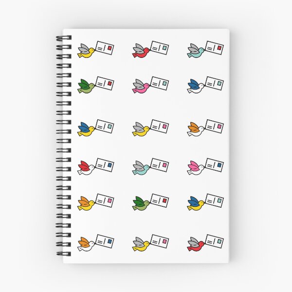 Item preview, Colorful Birds Happy Postcrossing Postal Pigeon Carrier Bird Colourful Birds Mail Art Snail Mail Envelope Sticker Label Stationery Paper Art designed and sold by cutestamps.