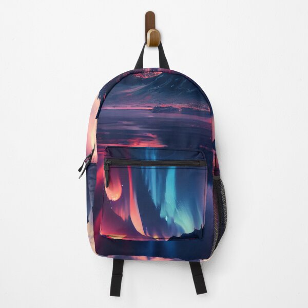 Item preview, Colorful northern light aurora, borealis with red and blue flames over the sky designed and sold by anytka.