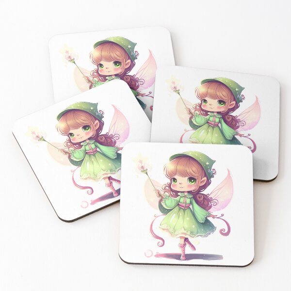 Item preview, Pink Winged Green Dress Fairy Design designed and sold by zzibel.