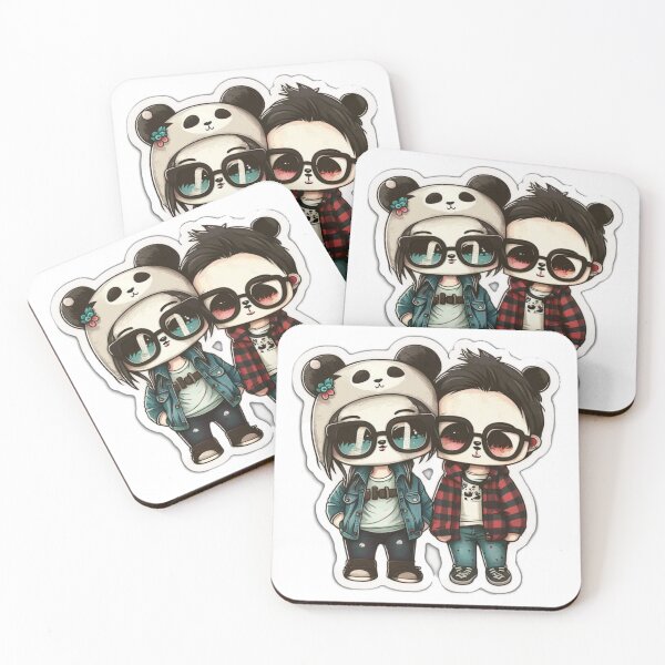 Item preview, Panda couple designed and sold by Stickerize124.