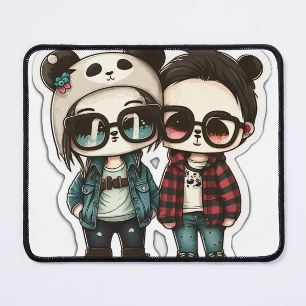 Item preview, Panda couple designed and sold by Stickerize124.