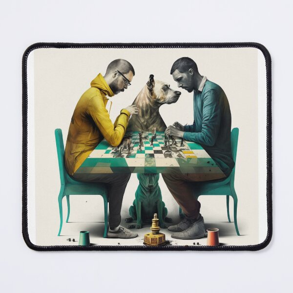Item preview, Three friends are playing chess designed and sold by G-M-Designs.