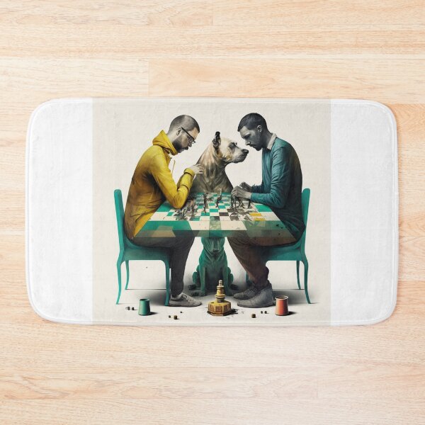 Artikelvorschau, Drei Freunde spielen Schach entworfen und verkauft von G-M-Designs.