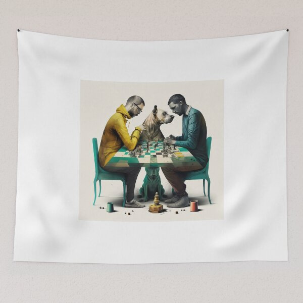 Item preview, Three friends are playing chess designed and sold by G-M-Designs.
