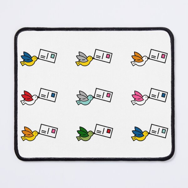 Item preview, Colorful Birds Happy Postcrossing Postal Pigeon Carrier Bird Colourful Birds Mail Art Snail Mail Envelope Sticker Label Stationery Paper Art designed and sold by cutestamps.