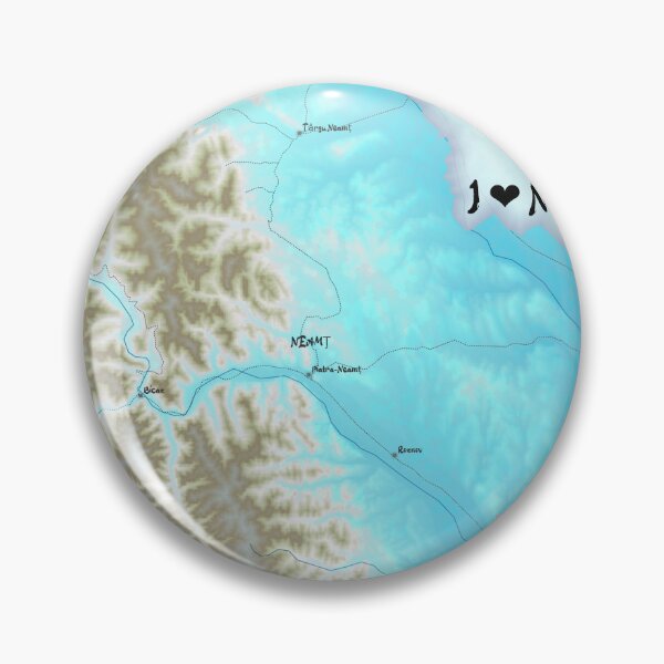 Item preview, Neamț County Map, România designed and sold by maptheclouds.