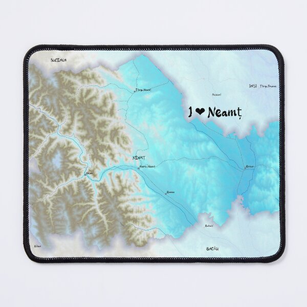 Item preview, Neamț County Map, România designed and sold by maptheclouds.
