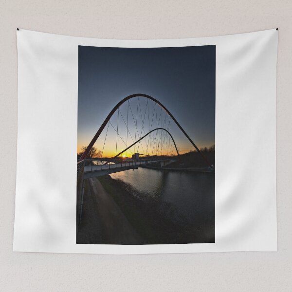 Item preview, The double arch bridge in the Nordsternpark of Gelsenkirchen - Ruhrgebiet - Ruhrpott - Germany designed and sold by Ruhrpottpicture.