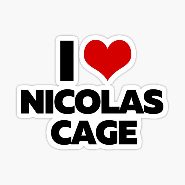 Item preview, I Love Nicolas Cage designed and sold by theartcreatore.