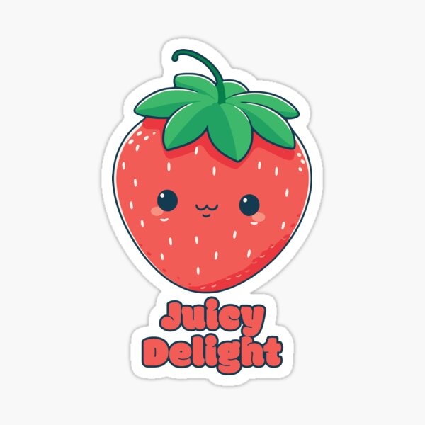 Berry Cute - Cute little Strawberry Sticker for Sale by RoboRaphael