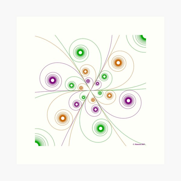 Spiral Bloom - Mathematical Art Image Art Print