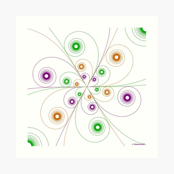 Spiral Bloom - Mathematical Art Image Art Print
