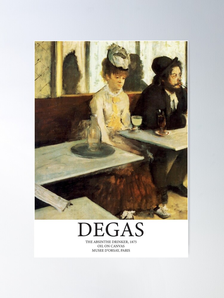 Wee Blue Coo Kunstdruck 'Edgar Degas The Absinthe Drinker' – 30x41 Cm (12x16 Zoll), Hochwertiger Druck Auf Künstlerpapier