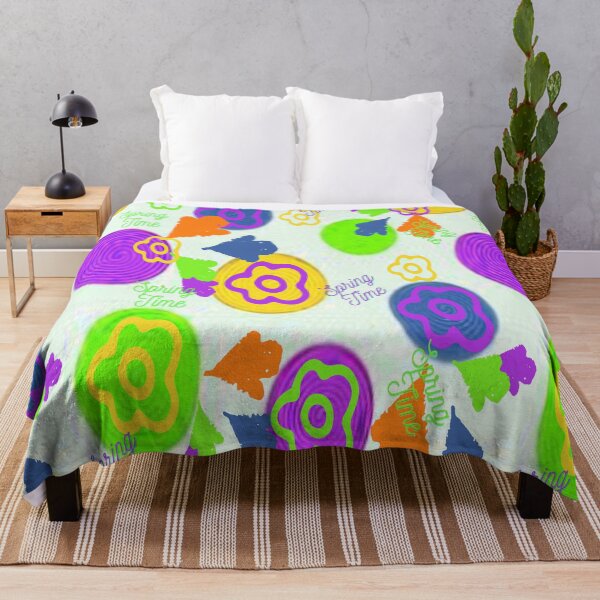 Item preview, Spring Time Psychedelic Graphic Design 3, Abstraction, bold colorful abstract playful design inspired by nature designed and sold by Adri Barnard.