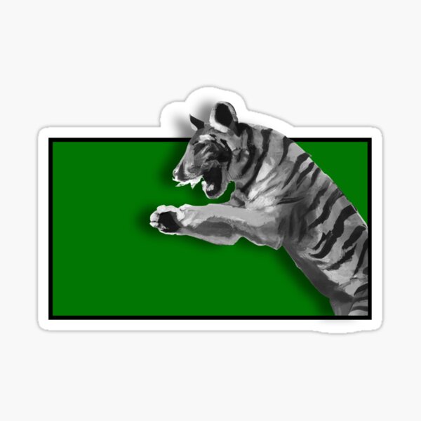 Lion Green Background Sticker