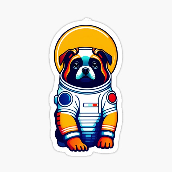 Astronaut Dog Stickers for Sale