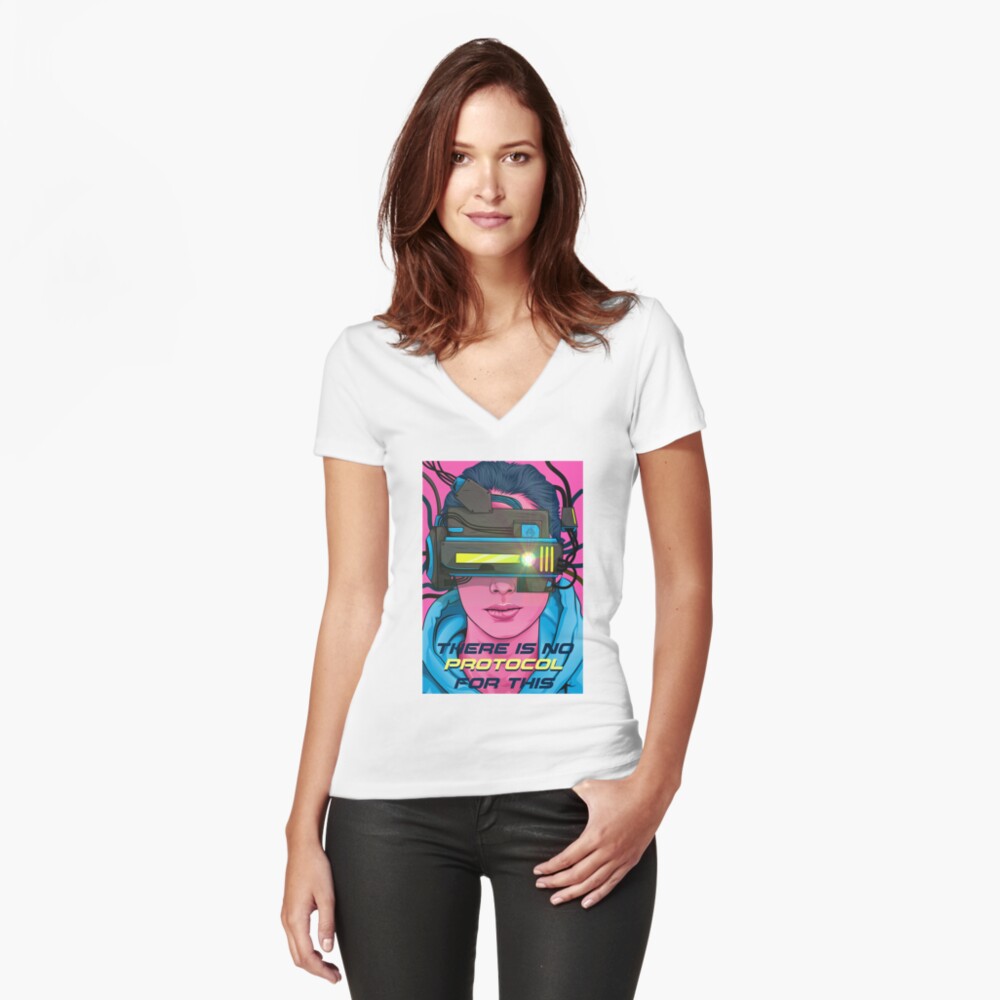 Item preview, Fitted V-Neck T-Shirt designed and sold by BetterGiftStor.