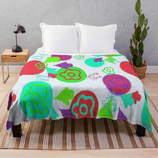 Item preview, Spring Time Psychedelic Graphic Design 5, Abstraction, bold colorful abstract playful design inspired by nature designed and sold by Adri Barnard.