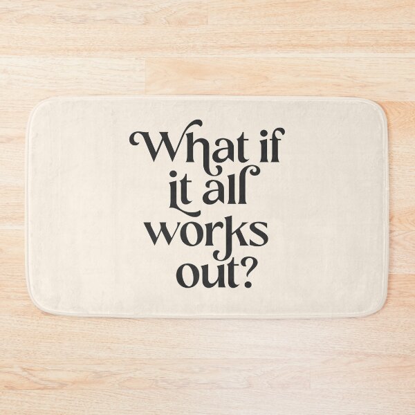 Item preview, What If It All Works Out in Black and Beige designed and sold by GraphicBicycle.
