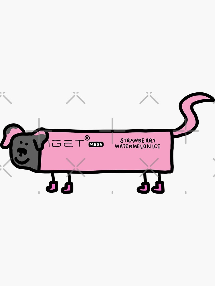 Vape dog" Sticker for Sale by Rubydoobyy | Redbubble