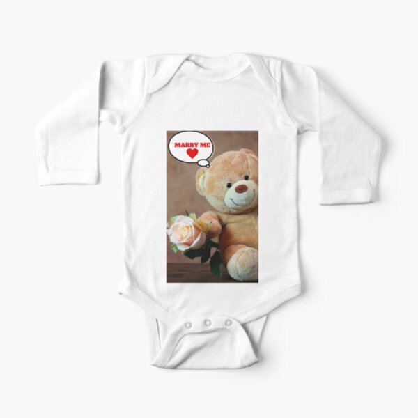 Horror Teddy Bear Cuts Through Fabric Halloween Blood Fun Gift Infant Baby  Jersey Bodysuit