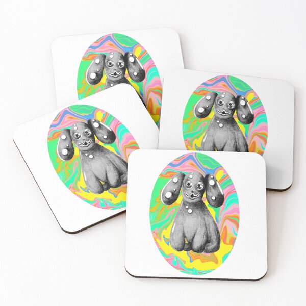 Item preview, Weird dog - psychedelic art - trippy sticker puppy designed and sold by Balsamista-art.