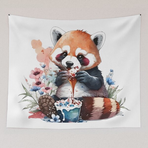 Item preview, red panda eating  designed and sold by NickLivin.