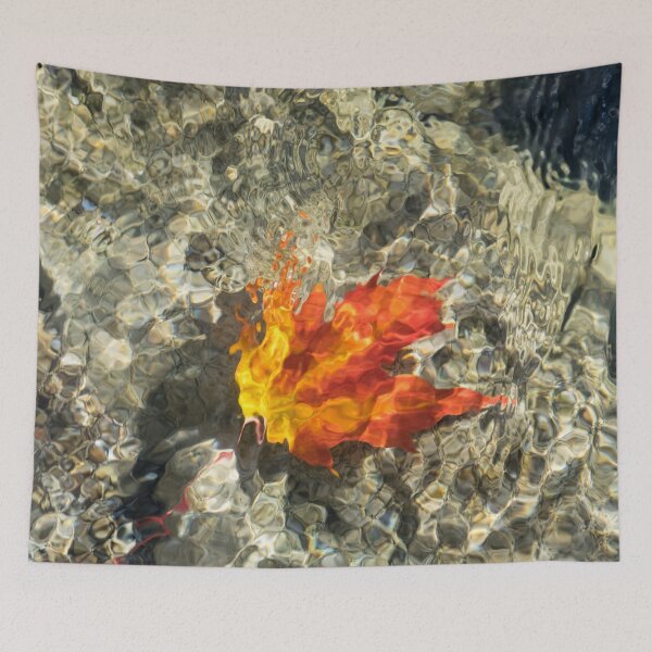 Item preview, Refraction Magic - Submerged Maple Leaf Abstracted by Mother Nature designed and sold by Georgia Mizuleva.