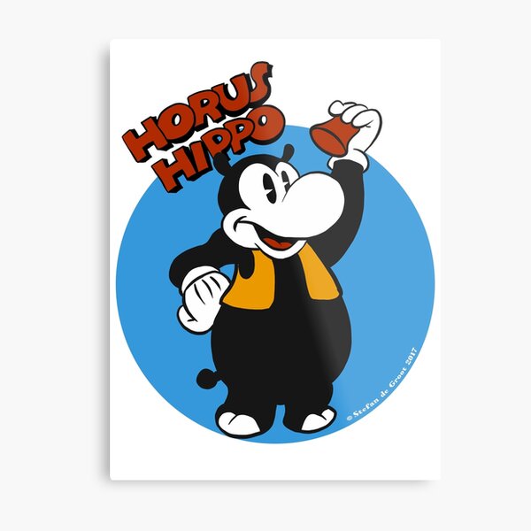 Horus Hippo Greeting Metal Print